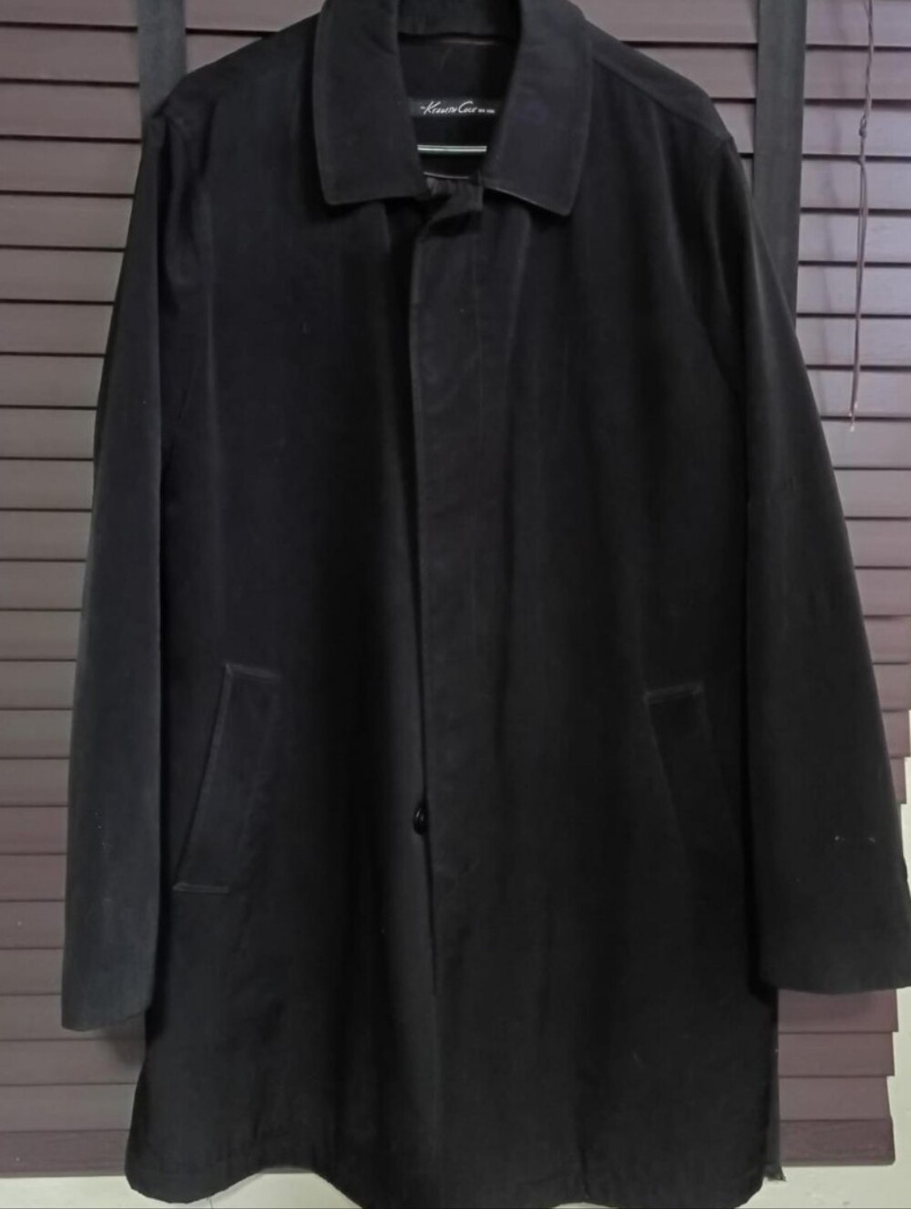 Kenneth Cole New York Black Trench Coat